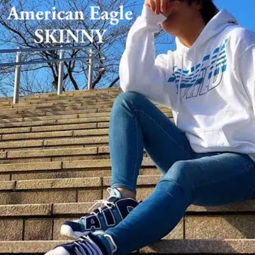 슬림 레그 슬림 아메리칸 이글 스키니 강한 스트레치 데님