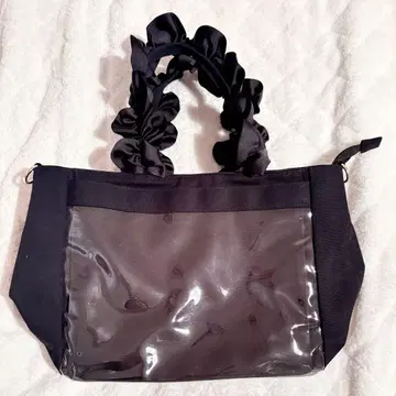 A4 다기능 2WAY 핸들 프릴 토트백 이타백 자카마트 블랙