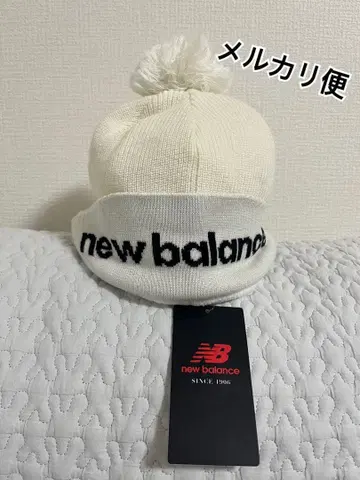 뉴발란스골프 2WAY 비니 니트 모자 화이트