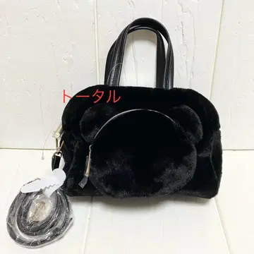 시마무라 아오키 미사코 2way 곰 숄더 백 짙은 블랙