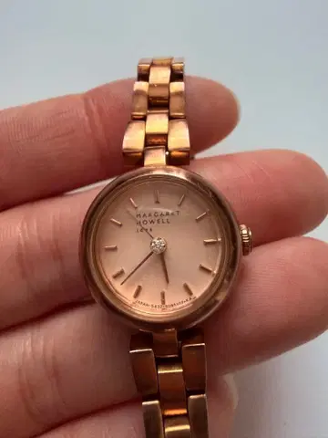 MARGARET HOWELL 아날로그 시계 로즈 골드