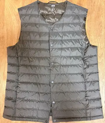 UNIQLO 울트라 라이트 다운 다운 베스트 M 브라운