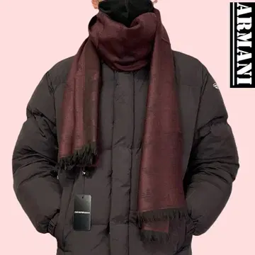 정품 케이스 포함 새상품 엠포리오 아르마니 머플러 625056 와인 레드