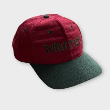 80s 90s USA Marmot 울 캡 투톤 자수 로고