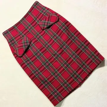 아푸와이저 리셰 타이트 스커트 페이크 플랩 포켓 레드 계열 S