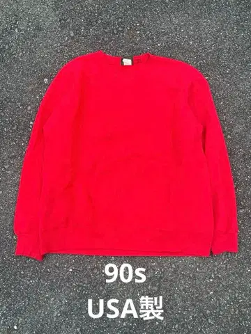 90s USA제 빨간색 맨투맨