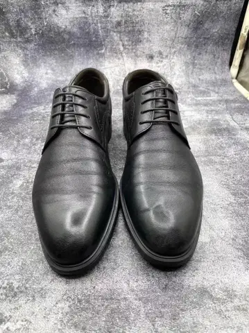 블랙 레이스업 슈즈