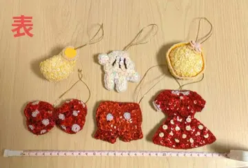 디즈니 미키&미니 스팽글 오너먼트 6개 세트