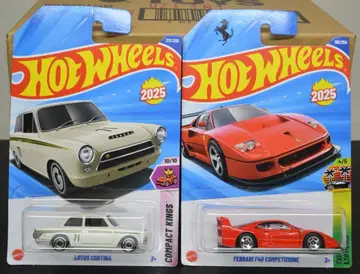 핫휠 로터스 코르티나 페라리 F40 2대 세트 미개봉