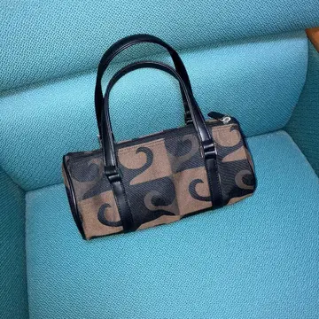 피에르 가르뎅 통형 백 고품질, 브라운 블랙 핸드백