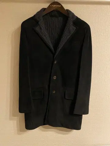 STRASBRUGO 스트라스부르고 루돌프 가죽 하프 코트 안감 캐시미어