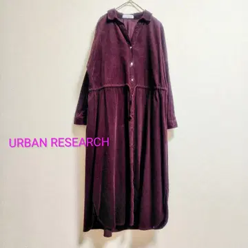 새상품급 URBAN RESEARCH 버건디 셔츠 원피스