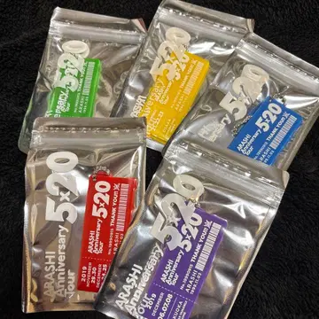 ARASHI 5 x 20 Anniversary 키링 6개 세트