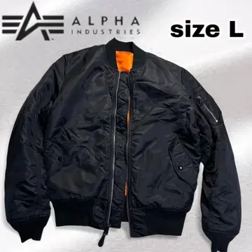 [ 새상품급 ] ALPHA 알 파 MA-1 플라이트 자켓 남성용 L 블랙