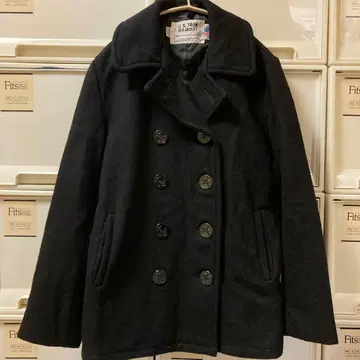 샷 P 코트 740N 7118 753US 38 일본 별주 블랙