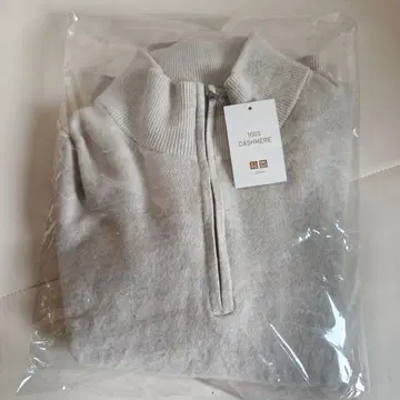 UNIQLO 캐시미어 하프 지퍼 스웨터 완판 02 라이트 그레이
