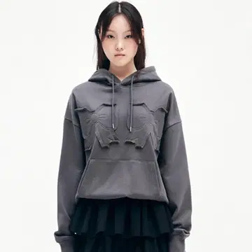 새상품 YOUHEE 유희 리본 후디 후드티 차콜