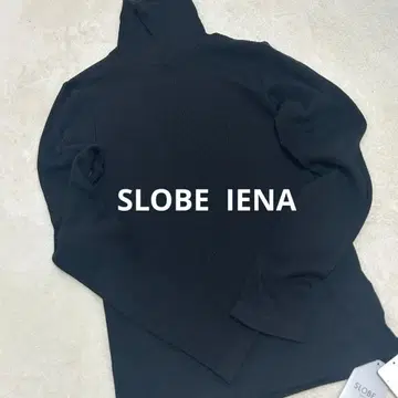 새상품 슬로브 이에나 울 탄력 골지 터틀 블랙