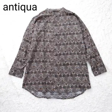 안티카 보태니컬 무늬 밴드 카라 셔츠 오버 사이즈 셔츠