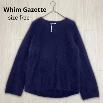 윔 가젯 whim gazette 라쿤 100% 퍼 샤기 니트