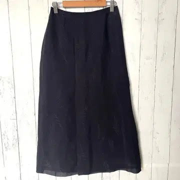 스위트 RENOWN 롱 스커트 리프 무늬 광택 소재 포멀