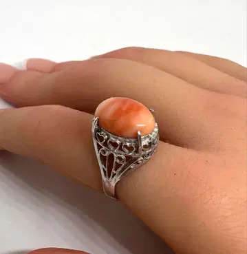 11211 실버 925 코랄 반지 3.21g 사이즈 약 12호