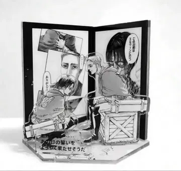 진격의 거인 명장면 아크릴 스탠드 리바이 x 엘빈