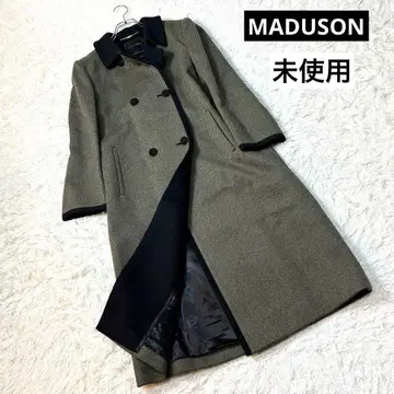 미사용 MADUSON 온워드 더블 브레스트 울 100% 롱 코트