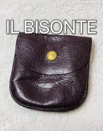 IL BISONTE 일비종떼 컴팩트 지갑 천연 가죽 이단 미니 가죽