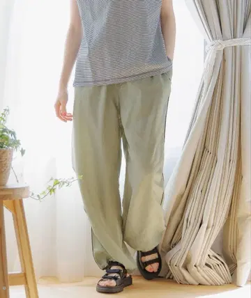 니코앤드 사라사라 턱 사이드 라인 팬츠