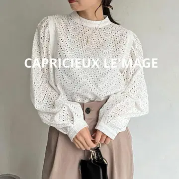 CAPRICIEUX LE MAGE 자수 컷워크 풀오버