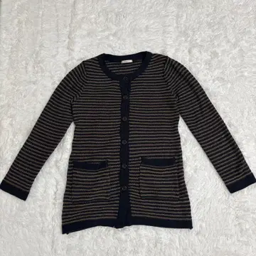 simplicite 여성용 긴팔 가디건 S 보더 네이비