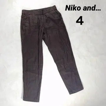 [니코앤드] 테이퍼드 이지 팬츠 4 브라운 린넨 혼방 허리밴딩