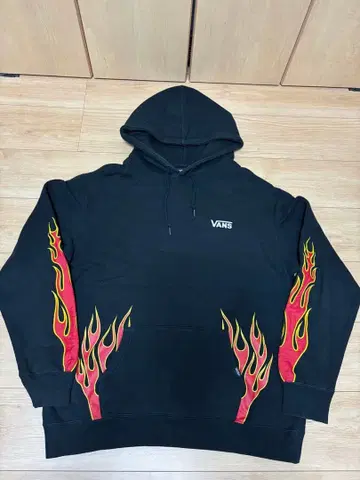 [레어] VANS 반스 파이어 패턴 후드티 사이즈 XL
