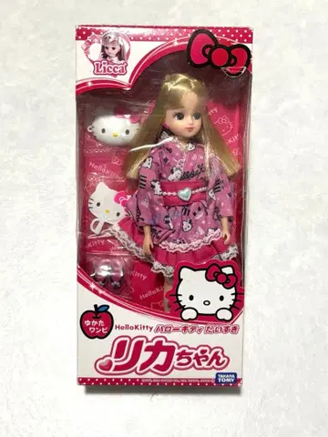 산리오 헬로키티 다이스키 리카짱 유카타 원피스 핑크