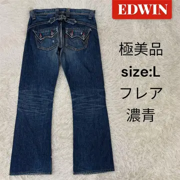EDWIN 플레어 데님 부츠컷 L 사이즈 진한 파랑 컨디션 최상