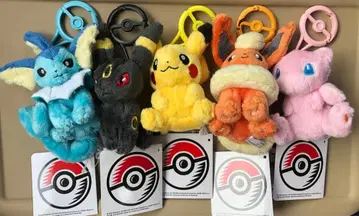 초특가 택 포함 새상품 포켓몬 카라비너 포함 마스코트 키링 5개 세트