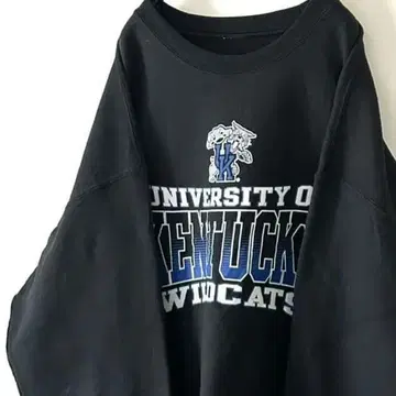 켄터키 칼리지 와일드캣츠 맨투맨 트레이닝복 블랙 검정 구제 의류