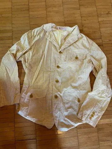 칼 헬무트 깅엄 체크 패턴 자켓