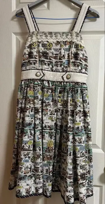 axes femme 디즈니 미키&미니 올 패턴 원피스