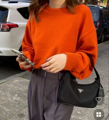 nugu 소프트 울 라운드 니트 오렌지 니트