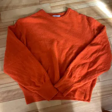 nugu 소프트 울 라운드 니트 오렌지 니트