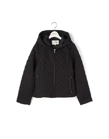 레스 빠세 후드 부착 퀼팅 자켓 블랙