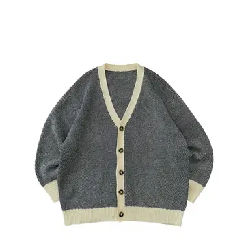 [ 새상품급 ] Vintage 00s~ 절개 디자인 니트 가디건 BLK