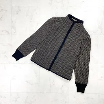 새상품급 CARRER 하이넥 니트 가디건 블랙 사이즈42*HD1314