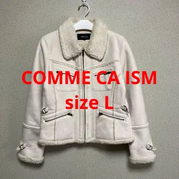 COMME CA ISM 페이크 무스탕 블루종