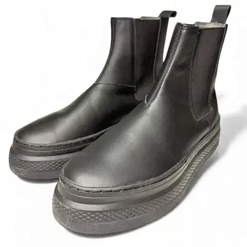 새상품급 CONVERSE 올스타 사이드 고어 통굽 25.0 블랙 가죽