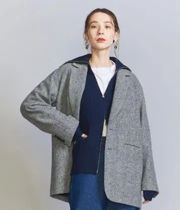 [ 새상품급 ] beauty&youth 헤링본 코트 M 사이즈