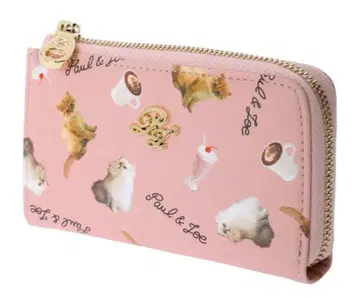 Paul & Joe 고양이 패턴 키케이스 핑크