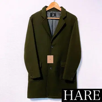 [ 미사용 ] HARE 올리브 울 체스터 코트